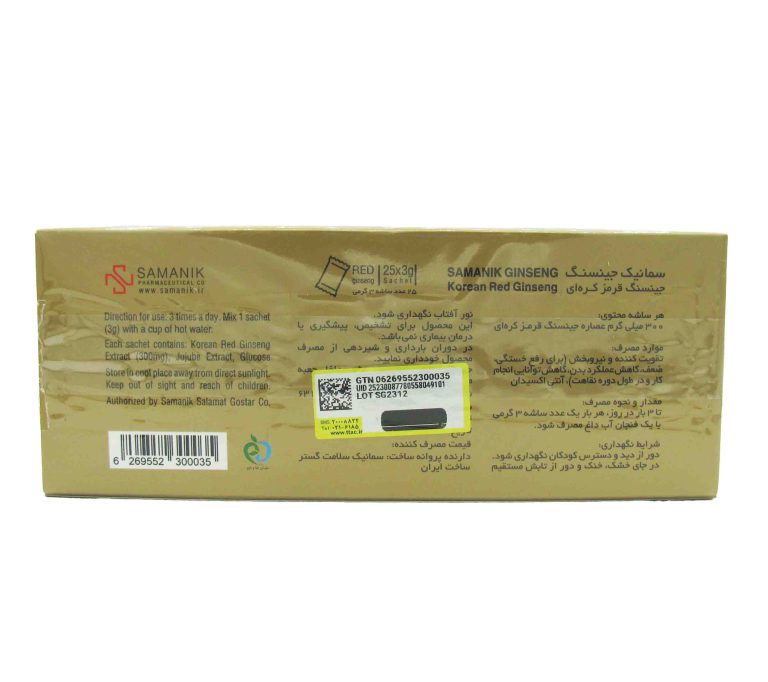 ترکیبات ساشه سمانیک جینسینگ