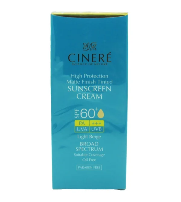 کرم ضد آفتاب رنگی بژ روشن سینره با +SPF60 مناسب پوست چرب حجم 50 میلی لیتر - Image 2